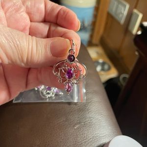 NEW Amethyst look dangle Earrings